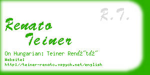 renato teiner business card